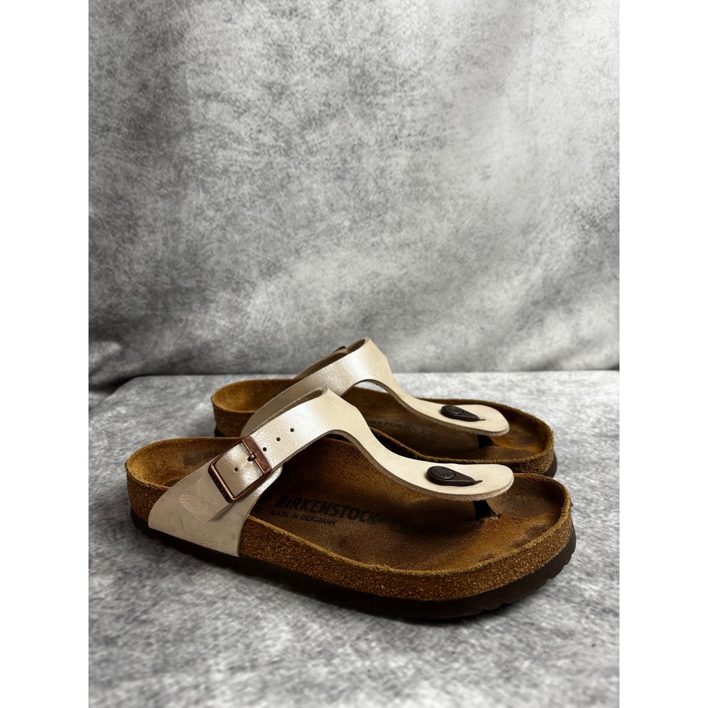 Birkenstock Gizeh Birko-Flor Thong Sandals - Graceful Pearl White Size EU 38‎